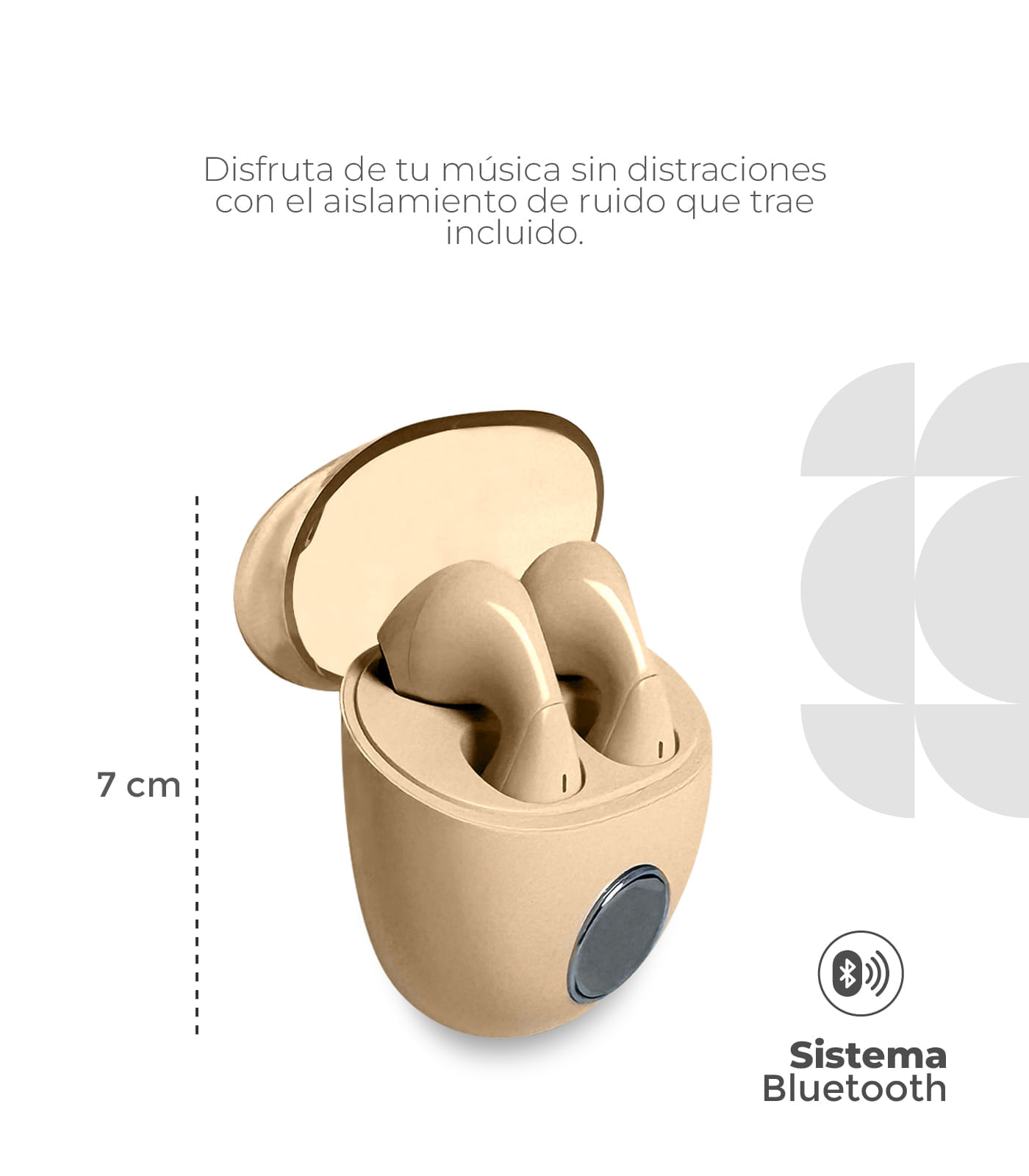 Audifonos Inalambricos TWS G23 Beige img #3