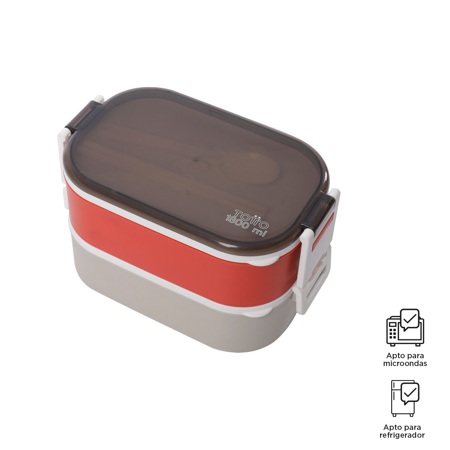 Portacomidas Magu Gris/Rojo img #4