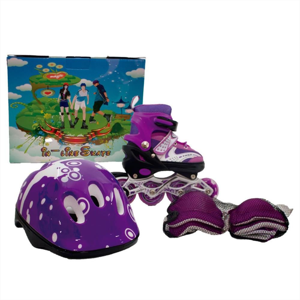 Combo De Patines Ajustables Morado Talla S (29 33) img #1