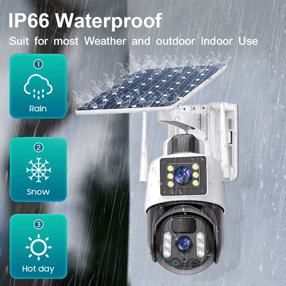 Cámara De Seguridad Ptz Solar 4g Wifi Doble Lente 6mpx Tp15 img #3