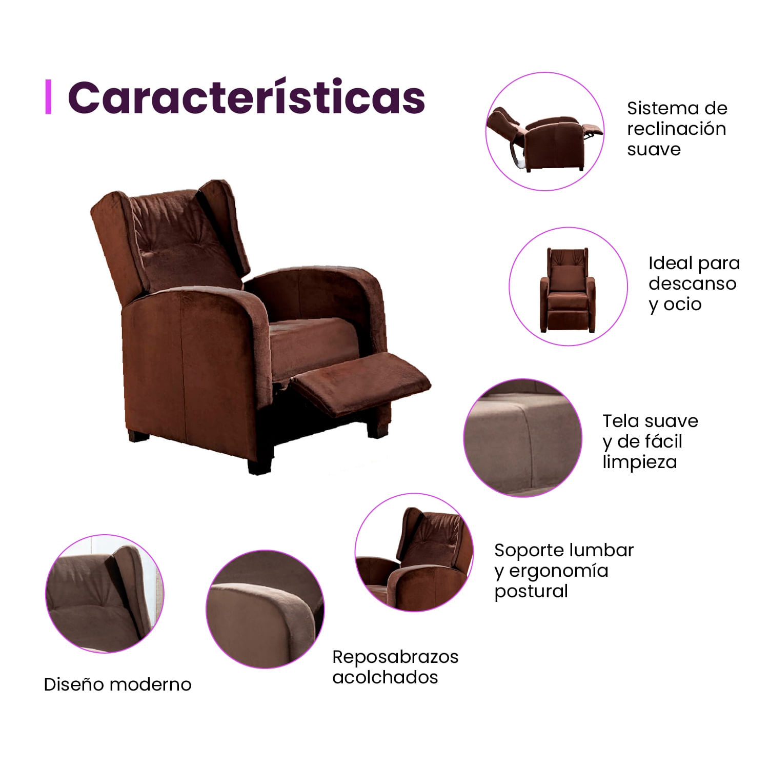 Silla Reclinable Hc Apolo Chocolate-1745583892330