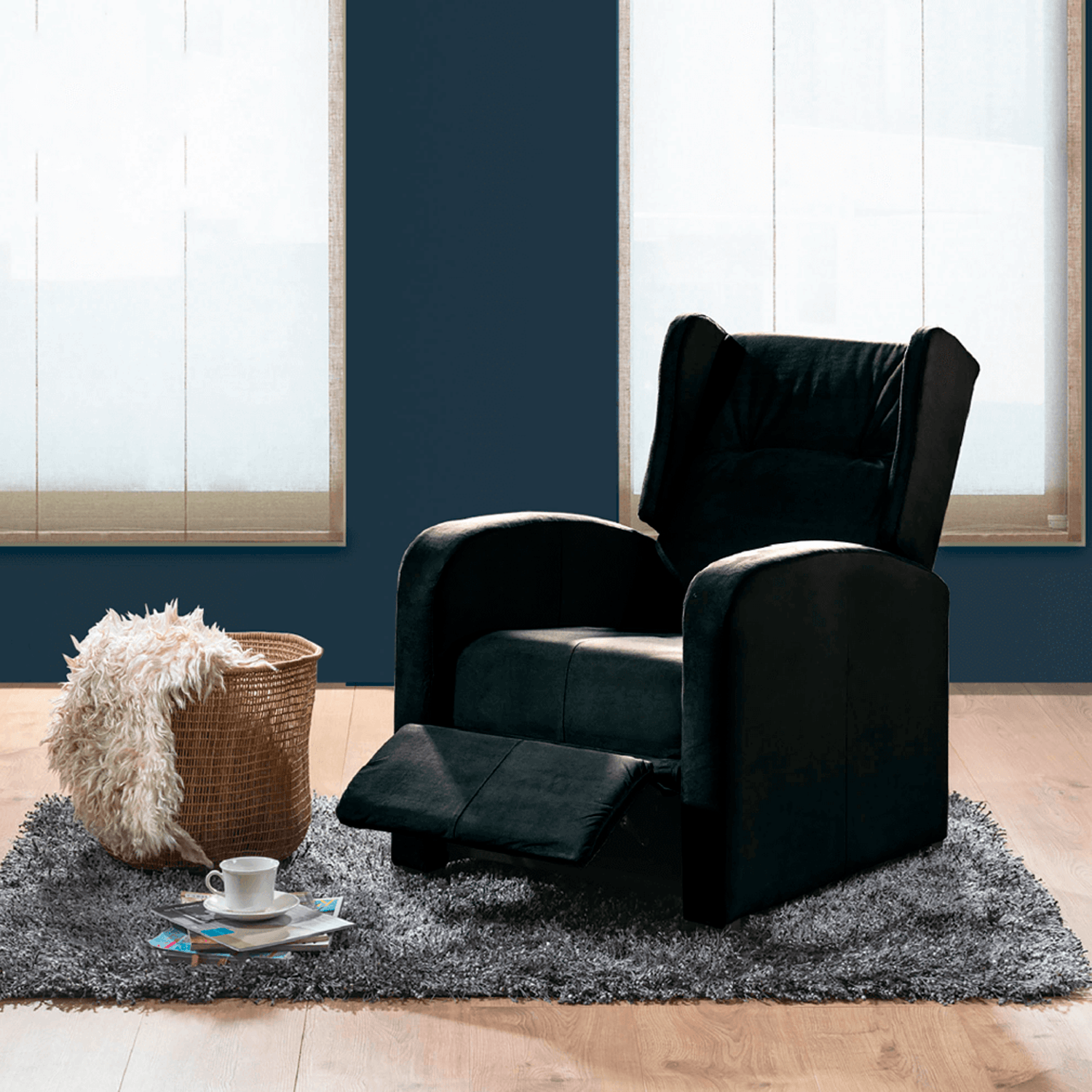 Silla Reclinable Hc Apolo Negro-1745583925652