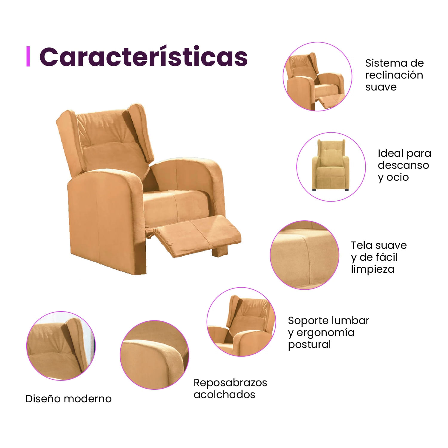 Silla Reclinable Hc Apolo Beige-1745584105151