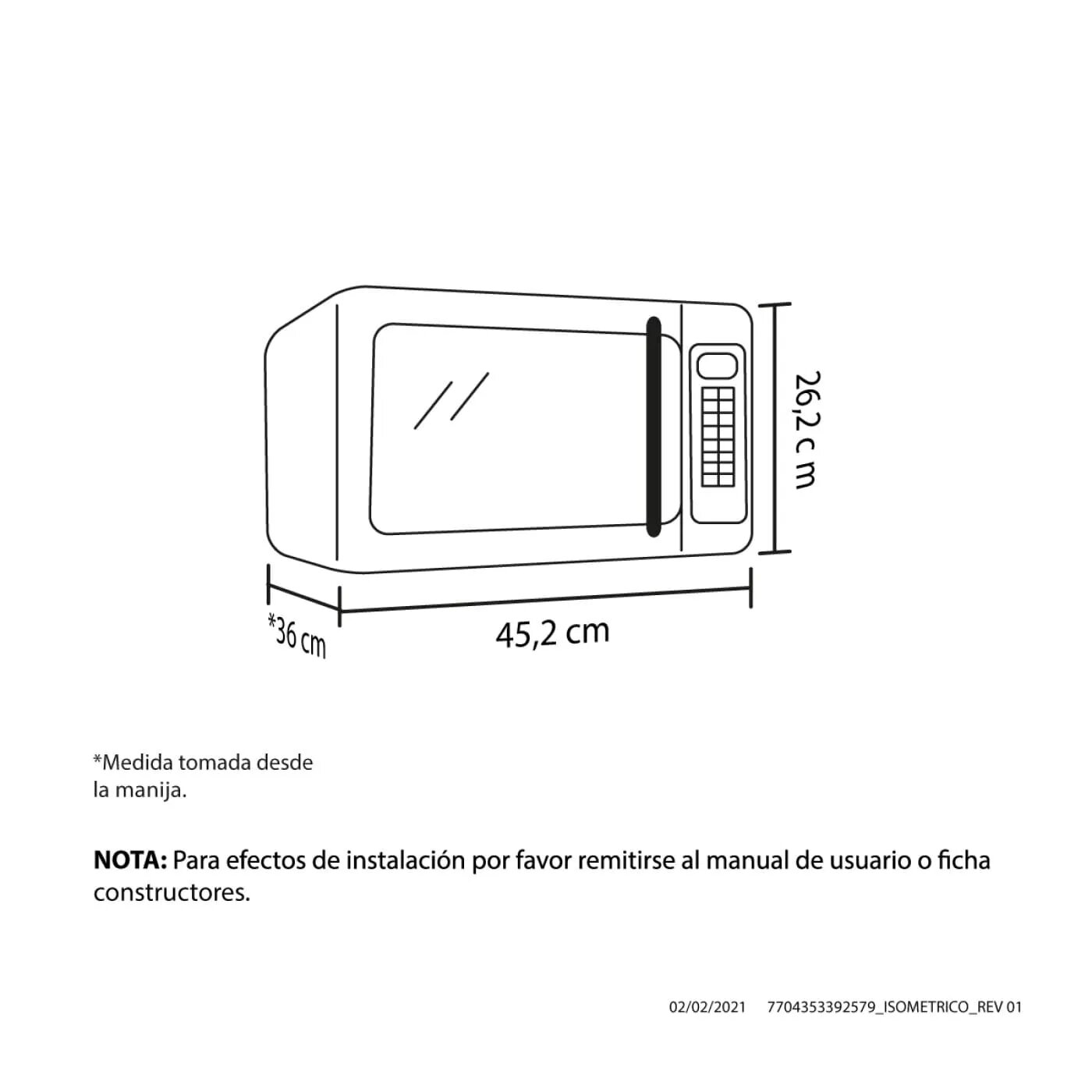 Horno Microondas Haceb 20 Litros Azafrán Negro img #2