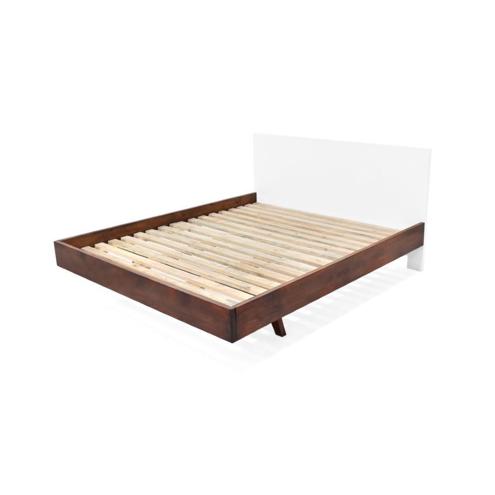 Cama Lanus Queen Blanco Caramelo img #1