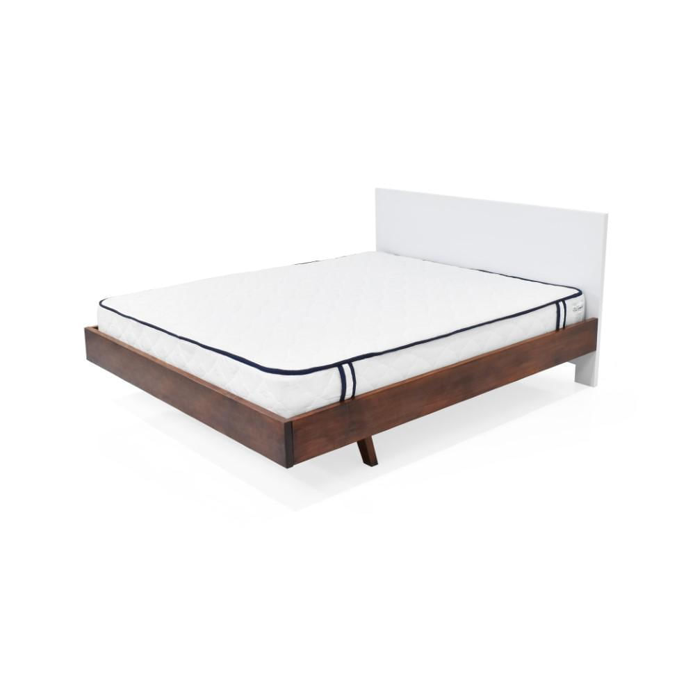 Cama Lanus Queen Blanco Caramelo img #3
