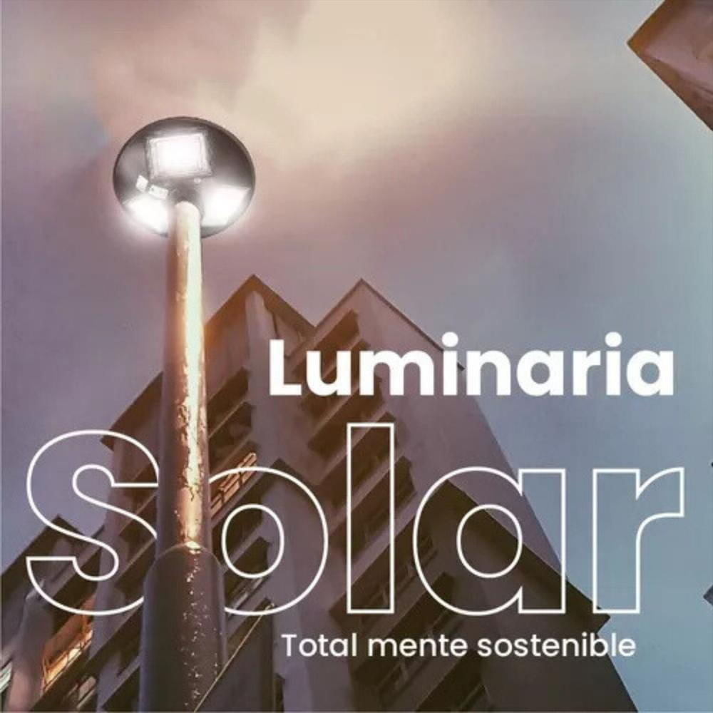 Lampara Led Solar 200W Farol Redondo Para Poste Con Sensor img #3