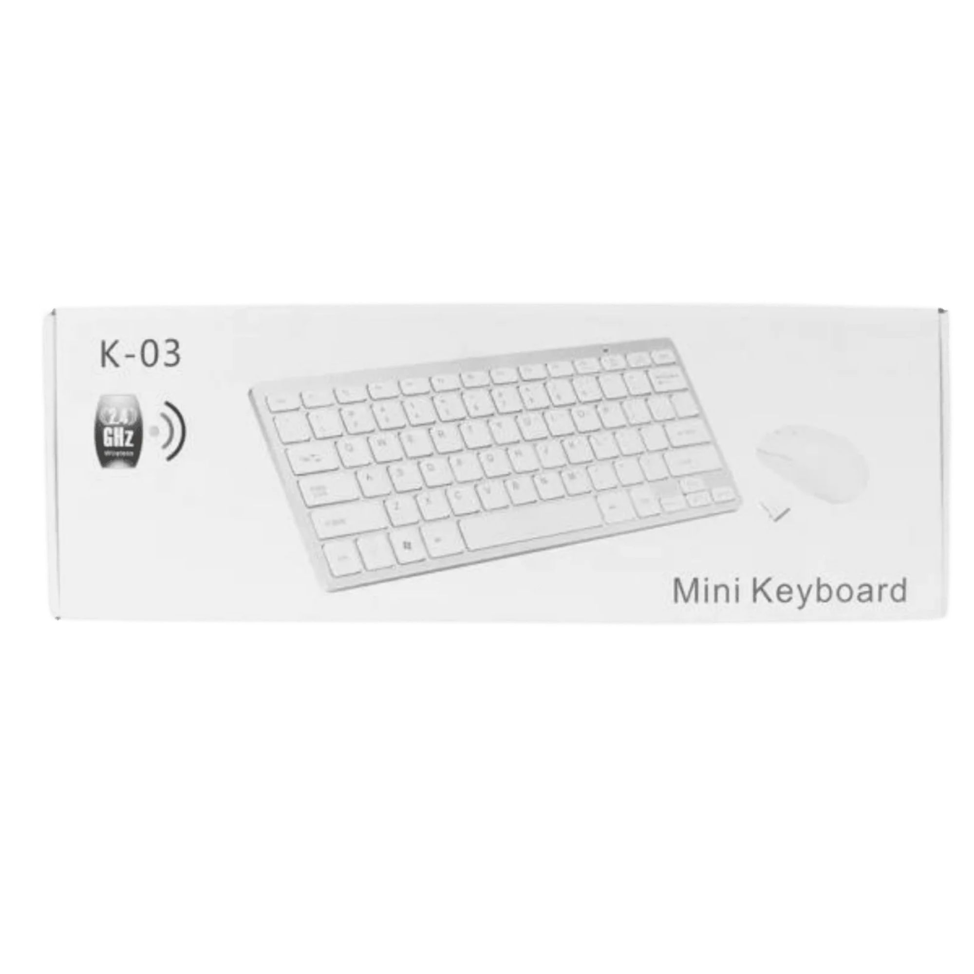 Combo Inalambrico Teclado Mouse Slim Blanco K03 img #5