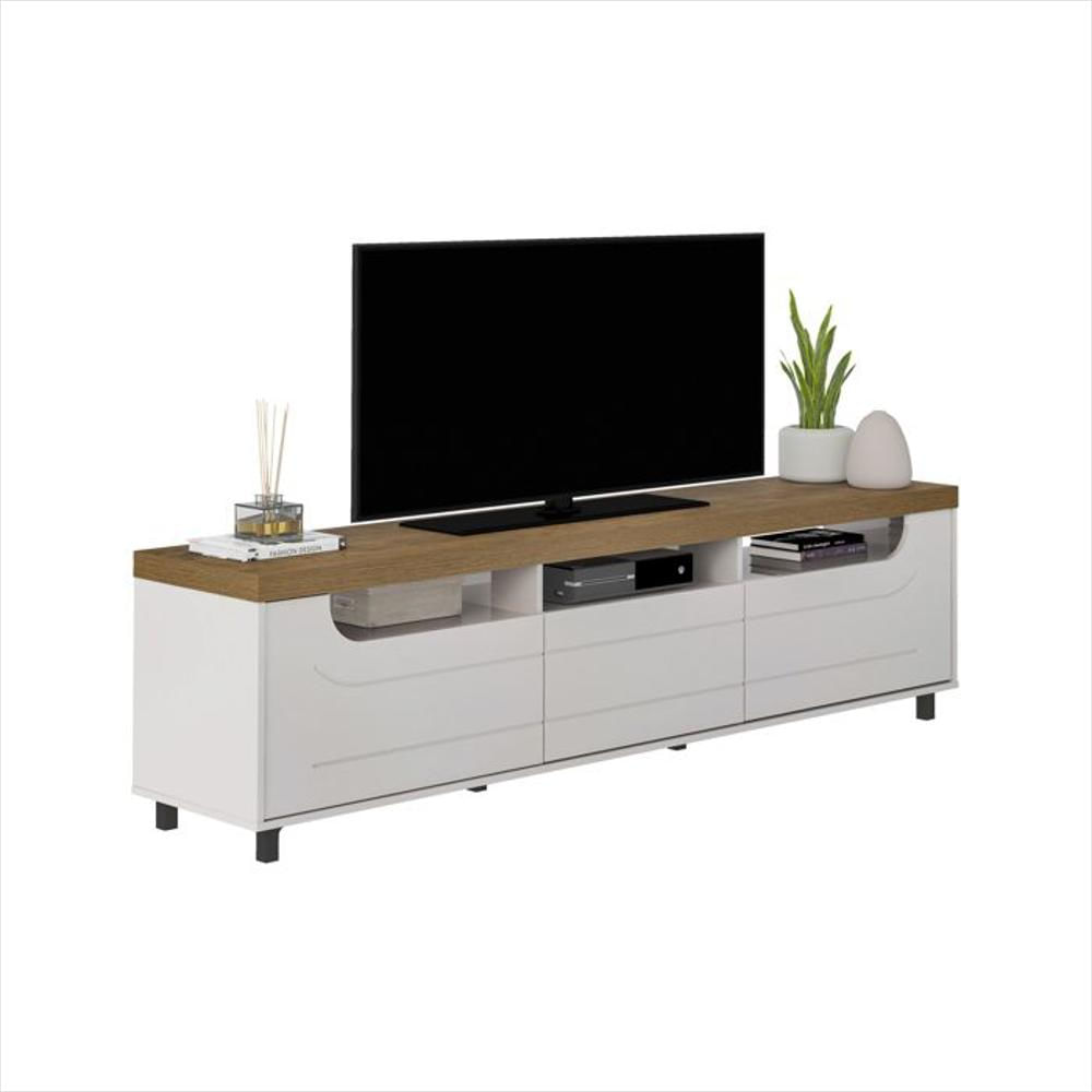 Mueble Panel Para Tv 75 Pulgadas En Mpd 200Cm Incluye Soporte Pino Con Blanco-1749762271126