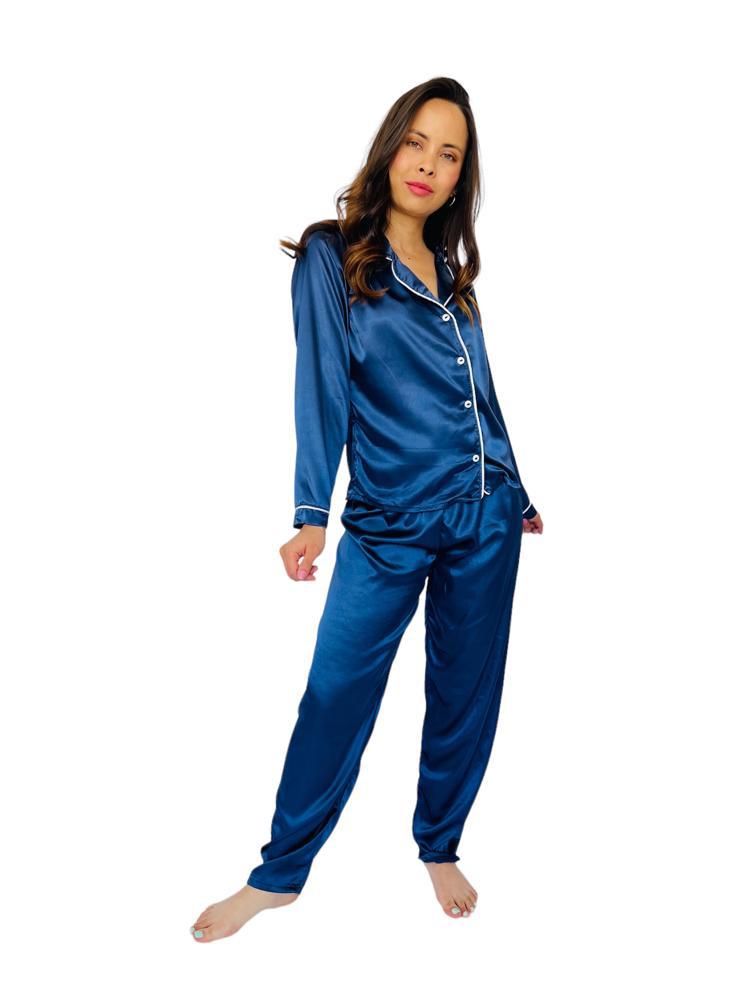 Pijama Pantalón Elegant Mujer Azul By Morning 1218-1749817376455