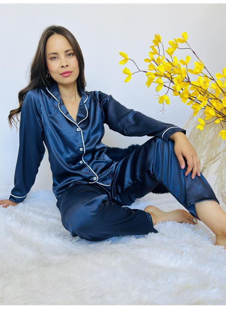 Pijama Pantalón Elegant Mujer Azul By Morning 1218-1749817392095