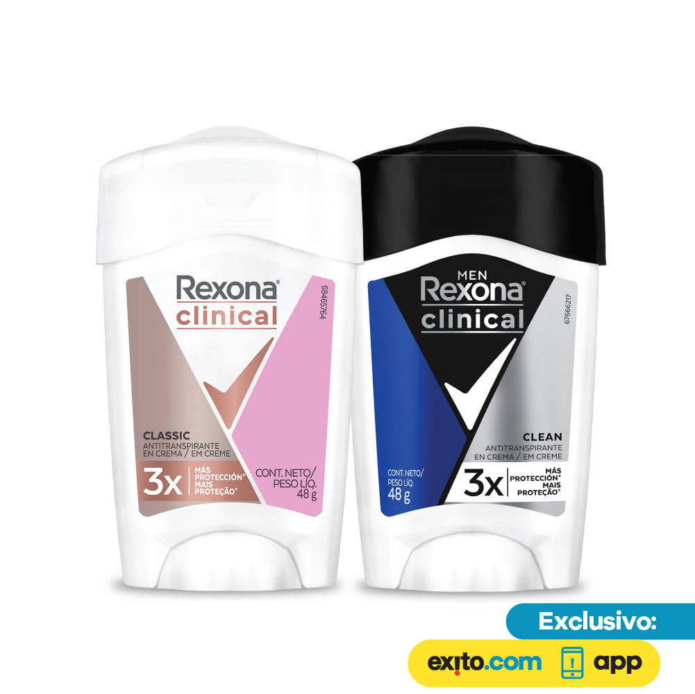 Kit Desodorantes Clinical Mujer y Hombre 48g c/u img #1