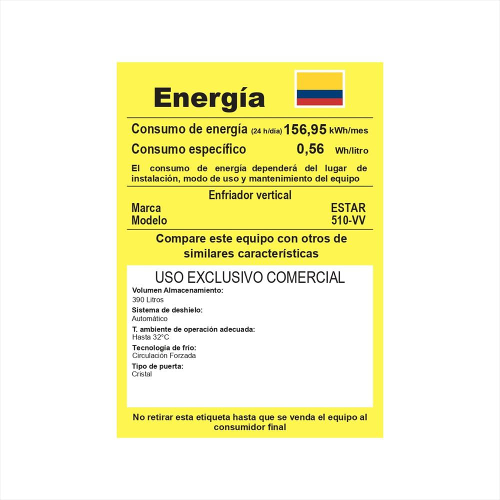 Vitrinas Verticales Exhibidoras E★Star 510 Vv Una (1) Puerta-1750418761901