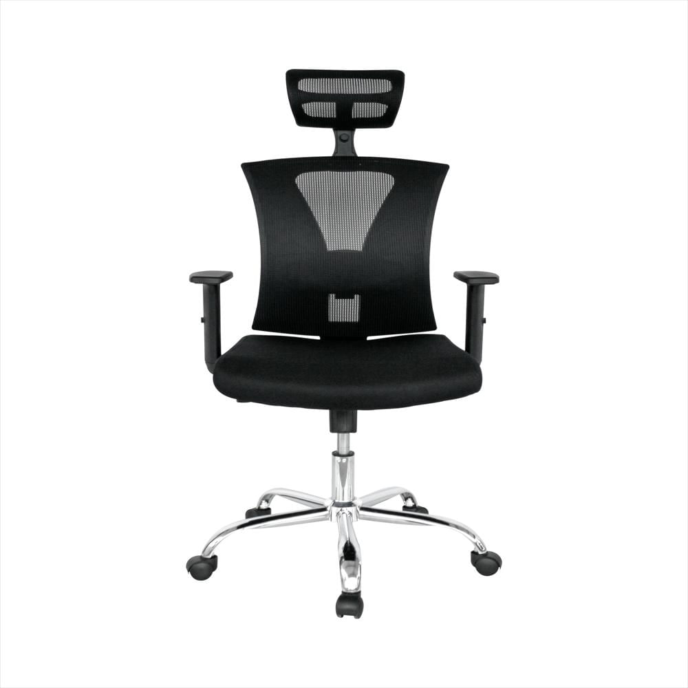 Silla Presidencial Shanghai Base Cromada Color Negro-1751035454144