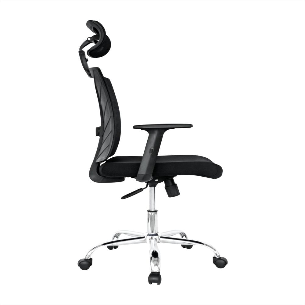 Silla Presidencial Shanghai Base Cromada Color Negro-1751035535405