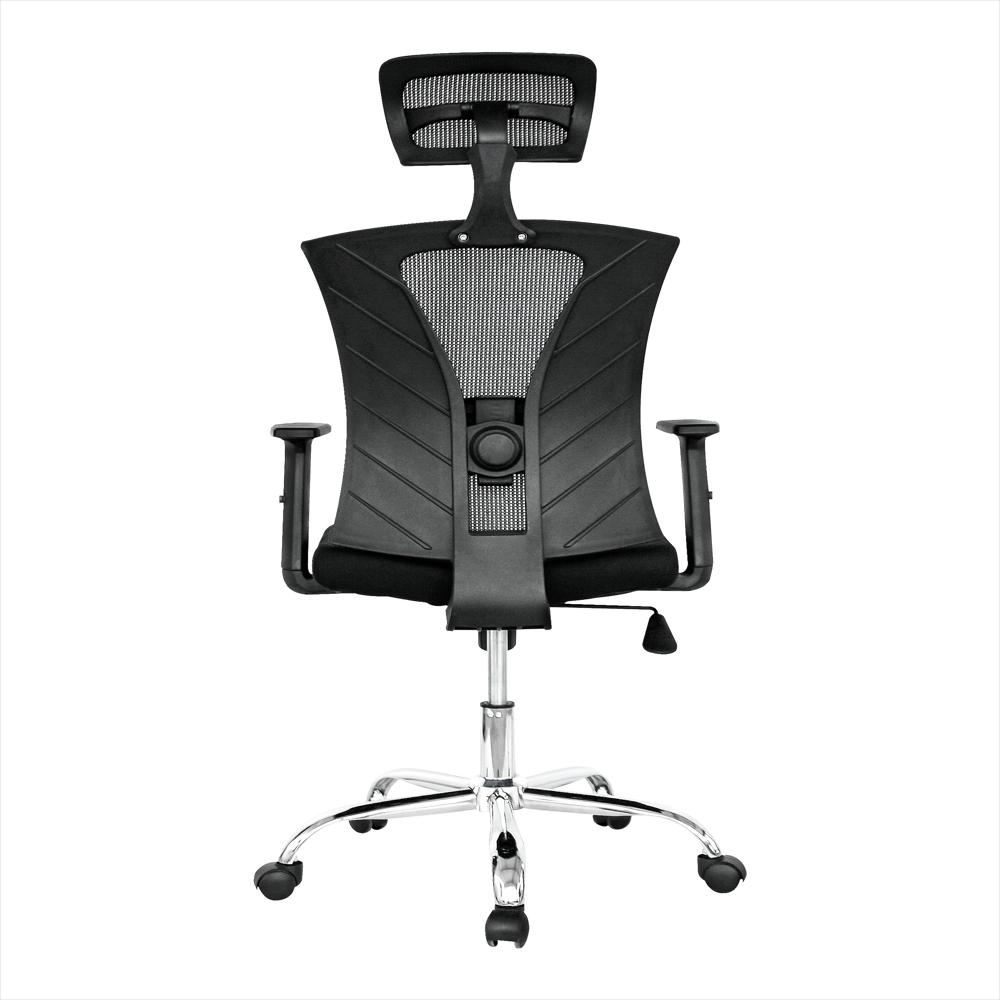 Silla Presidencial Shanghai Base Cromada Color Negro-1751035538677