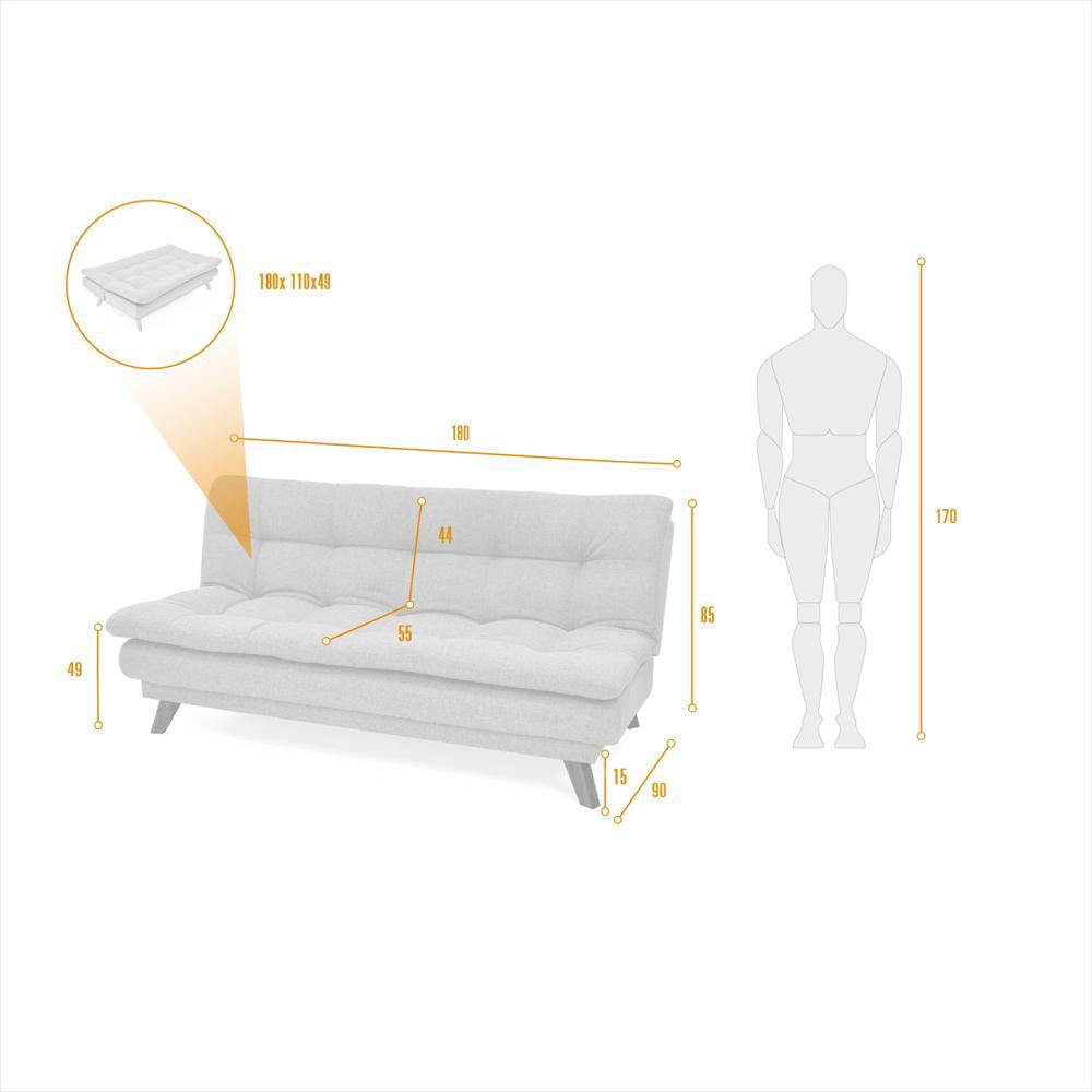 Combo Sofa Cama Munich Plata + Comedor 4 Puestos Lugo Matiz Sillas Viena 408X284x92 Azul-1751043279739