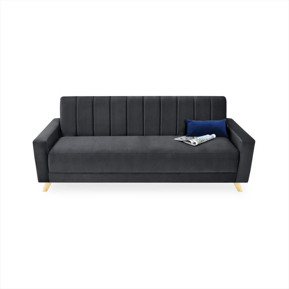 Sofa Cama Reclinable Dominic 206X90x80 Tela Gris Pet Friendly-1751043394245