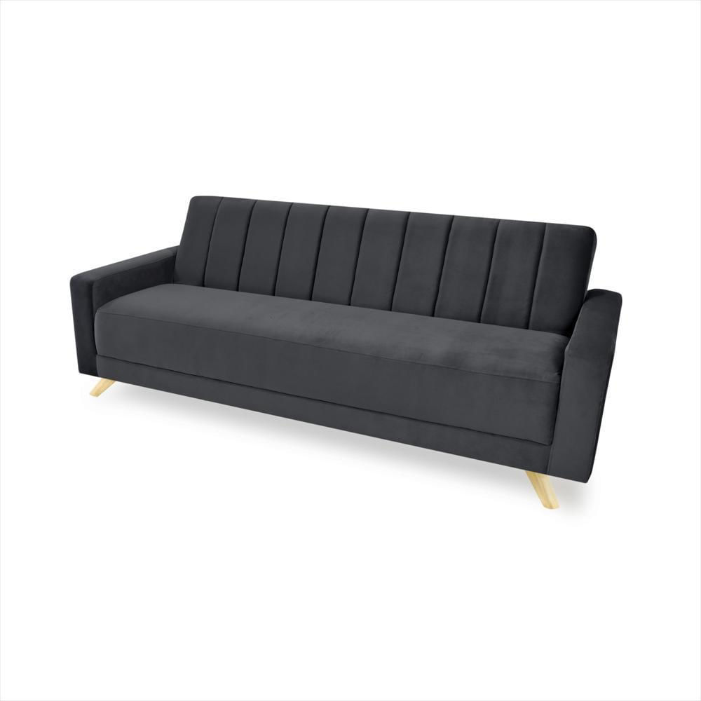 Sofa Cama Reclinable Dominic 206X90x80 Tela Gris Pet Friendly-1751043513992