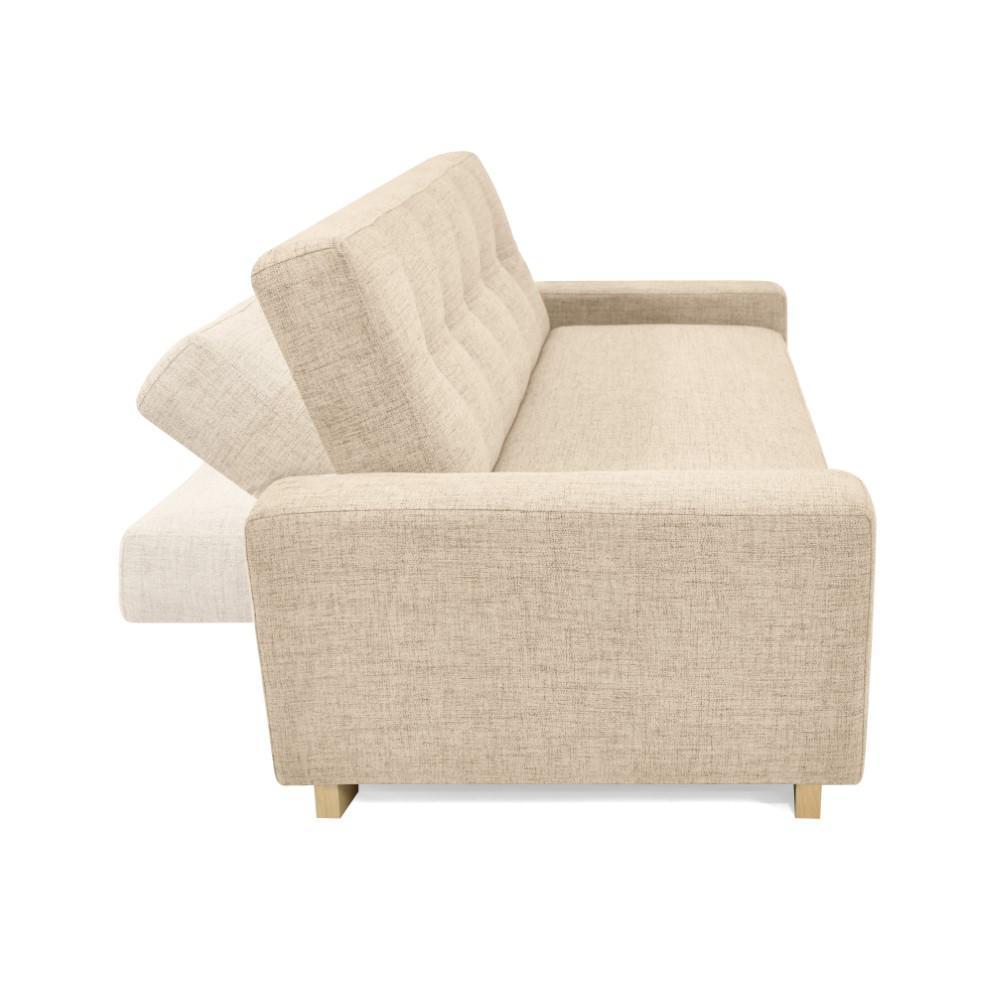 Sofacama Hamburgo Tela Poliéster Beige-1751048926631
