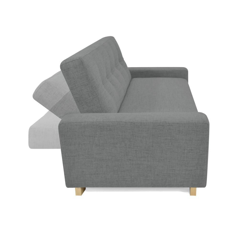 Sofacama Hamburgo Tela Poliéster Gris-1751049113948
