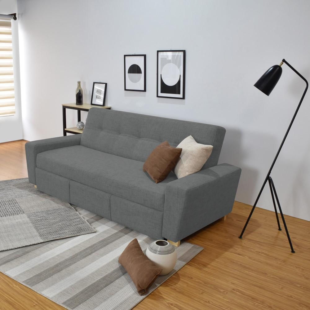 Sofacama Hamburgo Tela Poliéster Gris-1751049129656