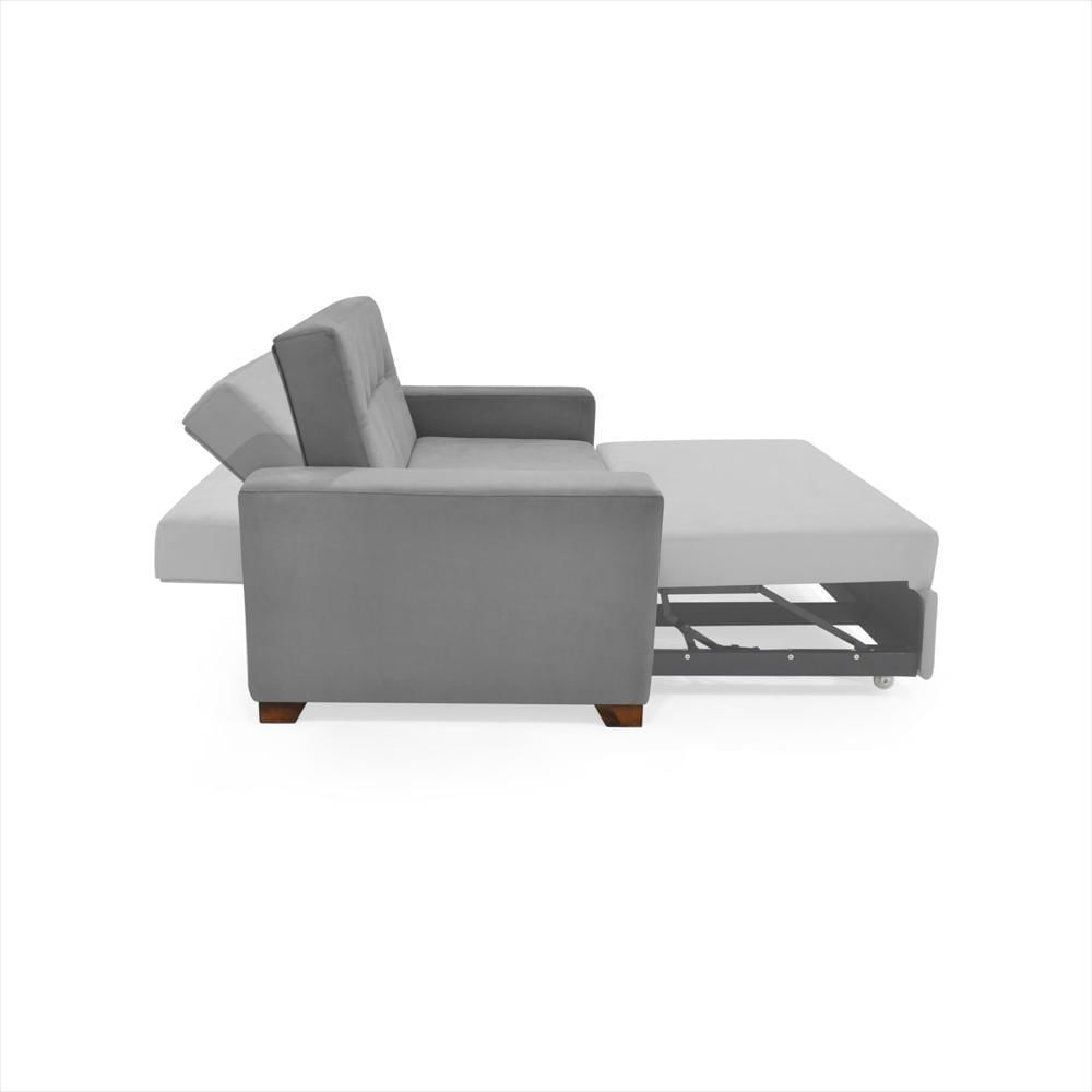 Sofá Cama Hamburgo 2 Puestos Tela Gris-1751050439406