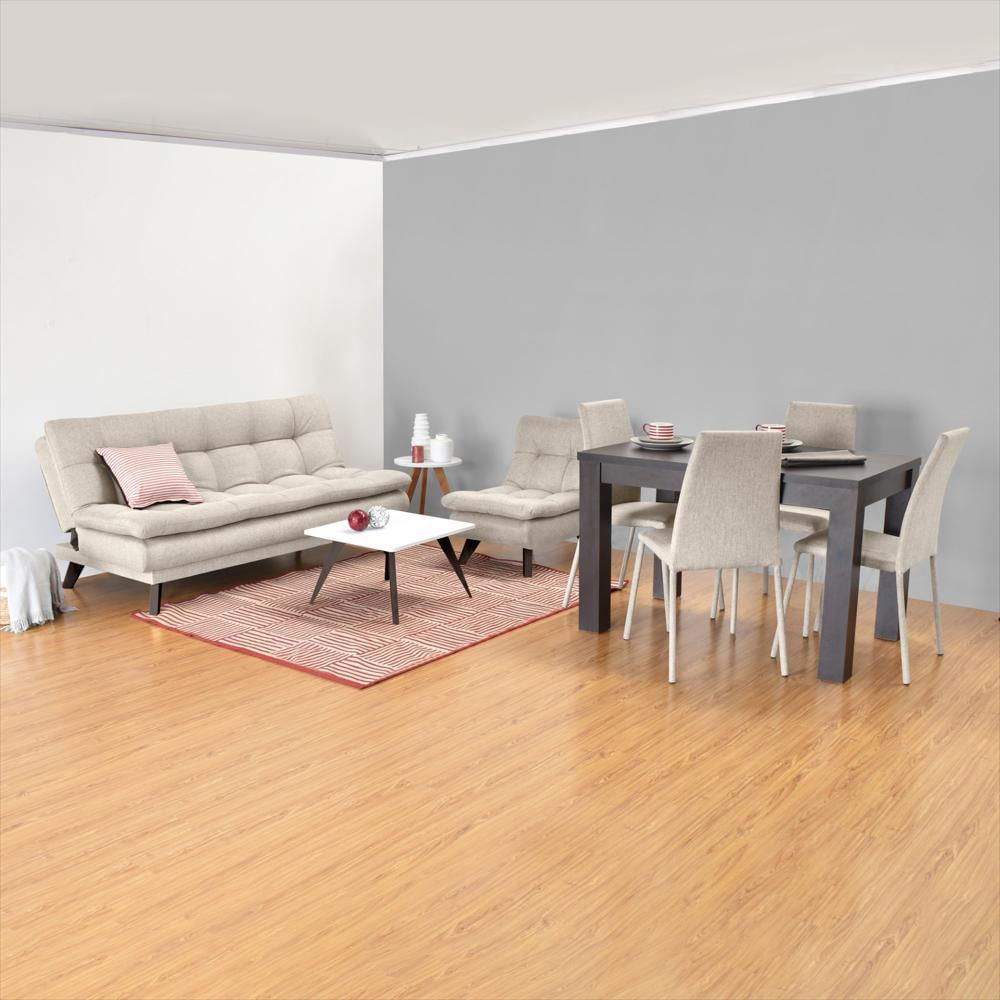Combo Sala Con Sofa Cama Munich Toulouse + Comedor 4P Merida Sillas Venecia 474X271x94 Beige-1751050892511