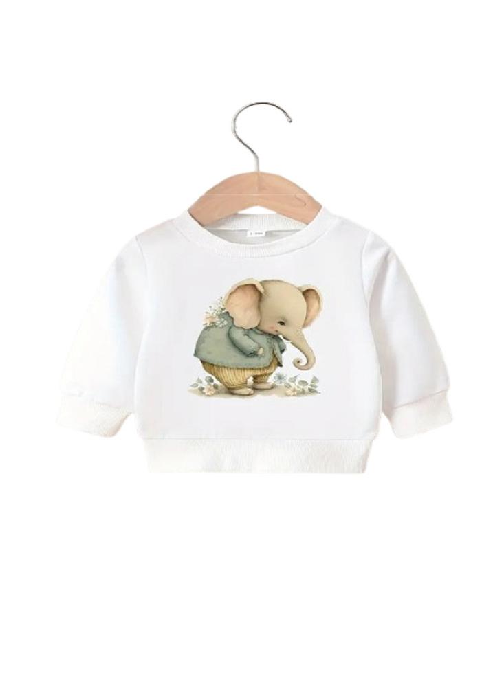 Sueter De Bebe Blanco Con Elefante-1751632214961