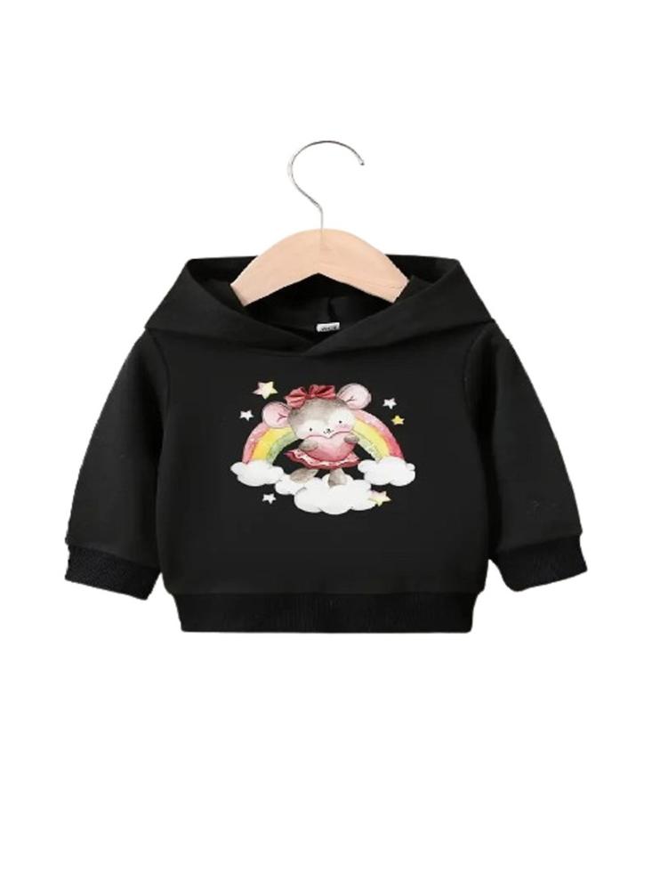 Sueter Negro De Bebe Con Ratona-1751632262175