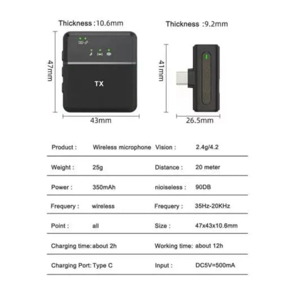 Microfono Tx De Solapa Iphone Set X2 F9-IP2 30702 img #4