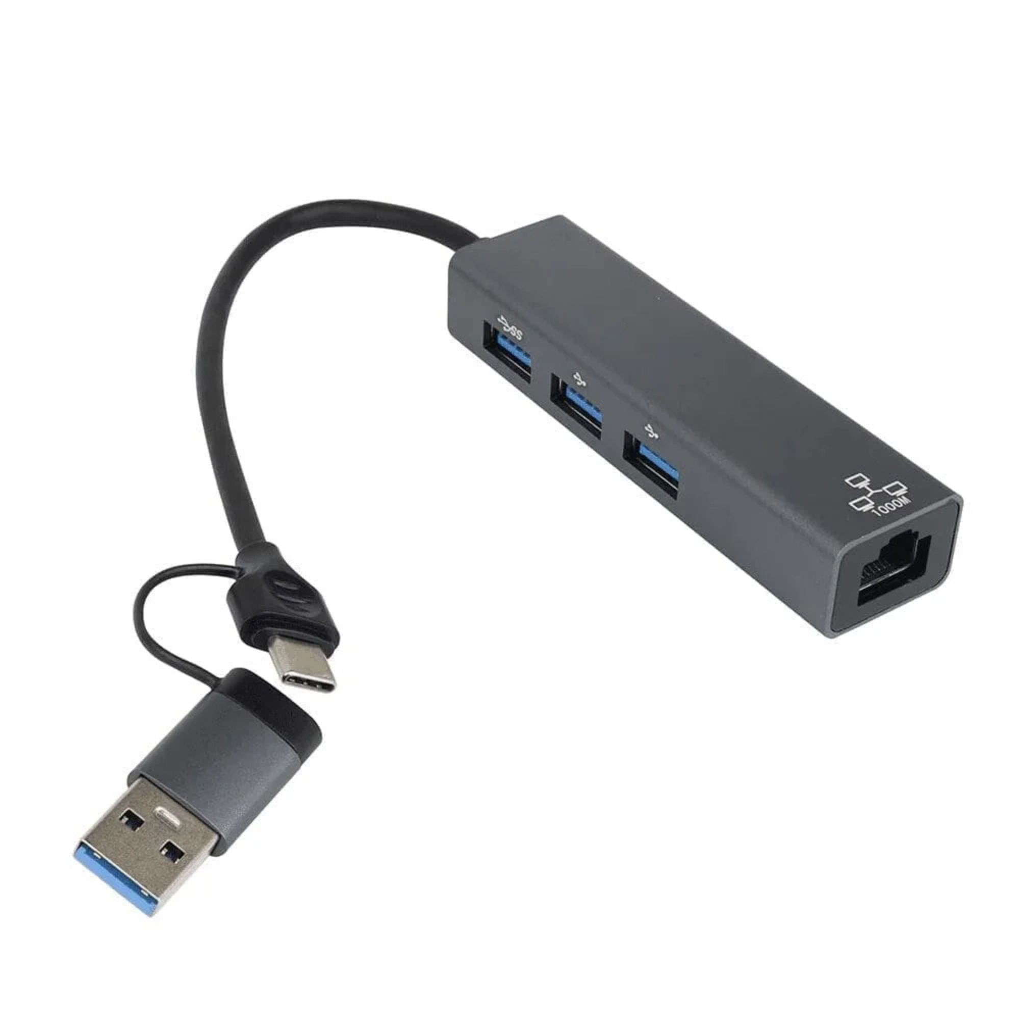 Hub Usb Tipo C Dual Rj45 Base 1000 LH033 img #1