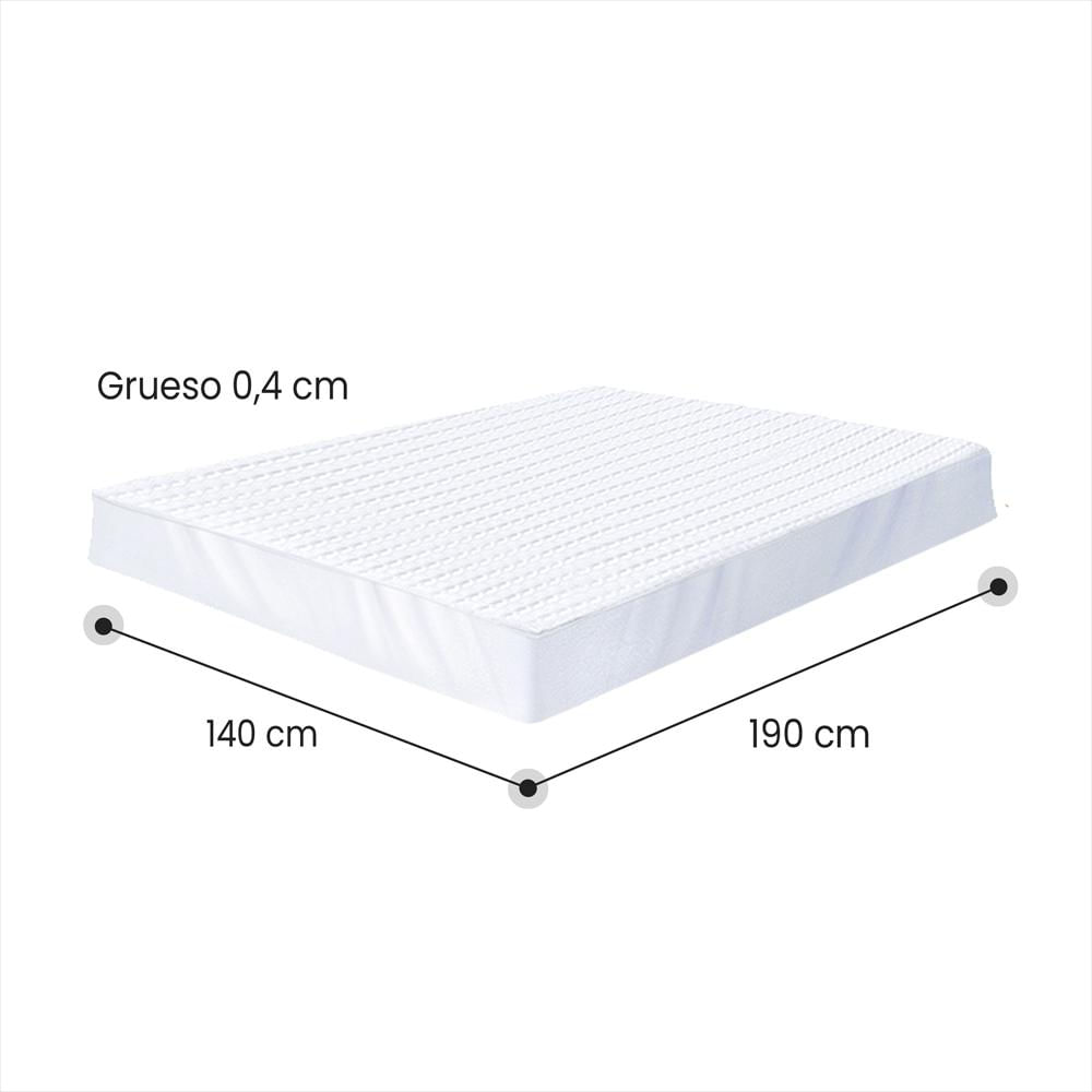 Combo: Protector Colchón Algodón Doble + 2 Almohadas Gel Ortopédica-1752238766205
