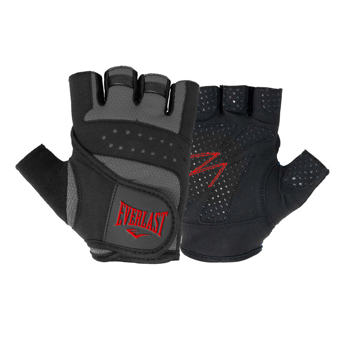 Guantes De Pesas Monster Everlast Gris Rojo img #1