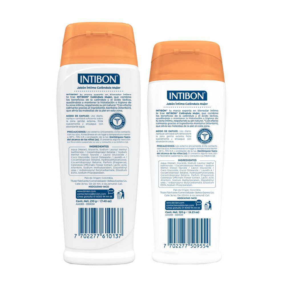 Jabón íntimo INTIBON caléndula (330  gr) img #2