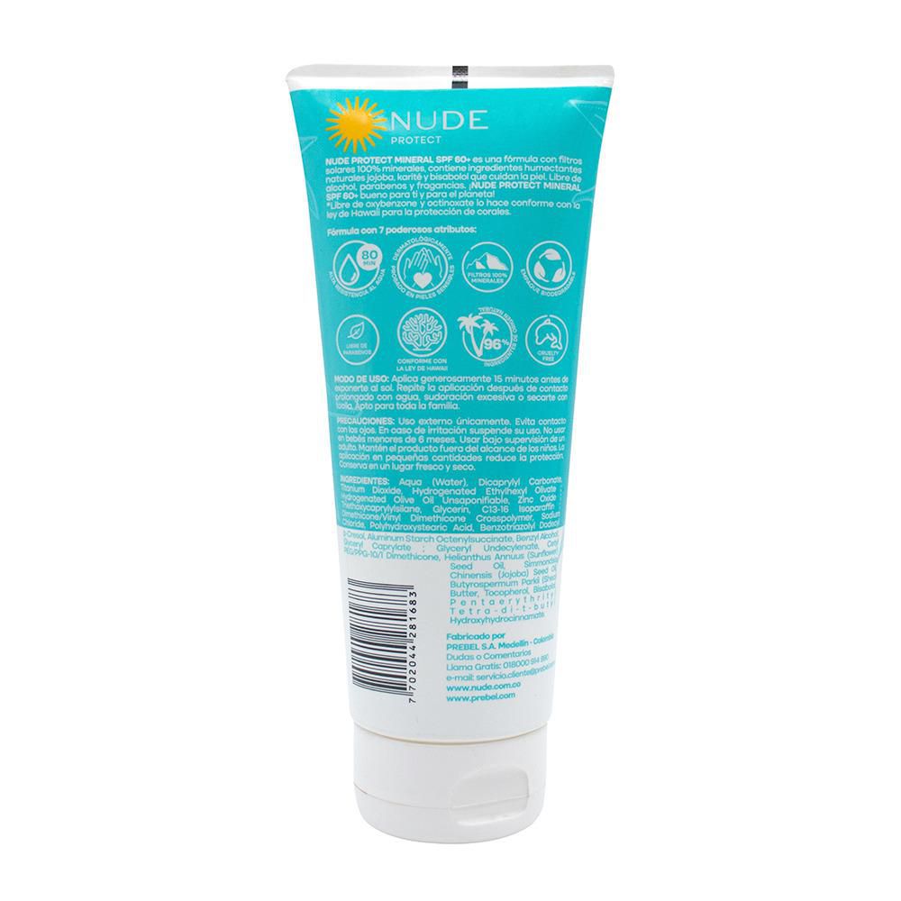 Protector solar NUDE mineral corporal FPS 60+ (100  ml) img #5