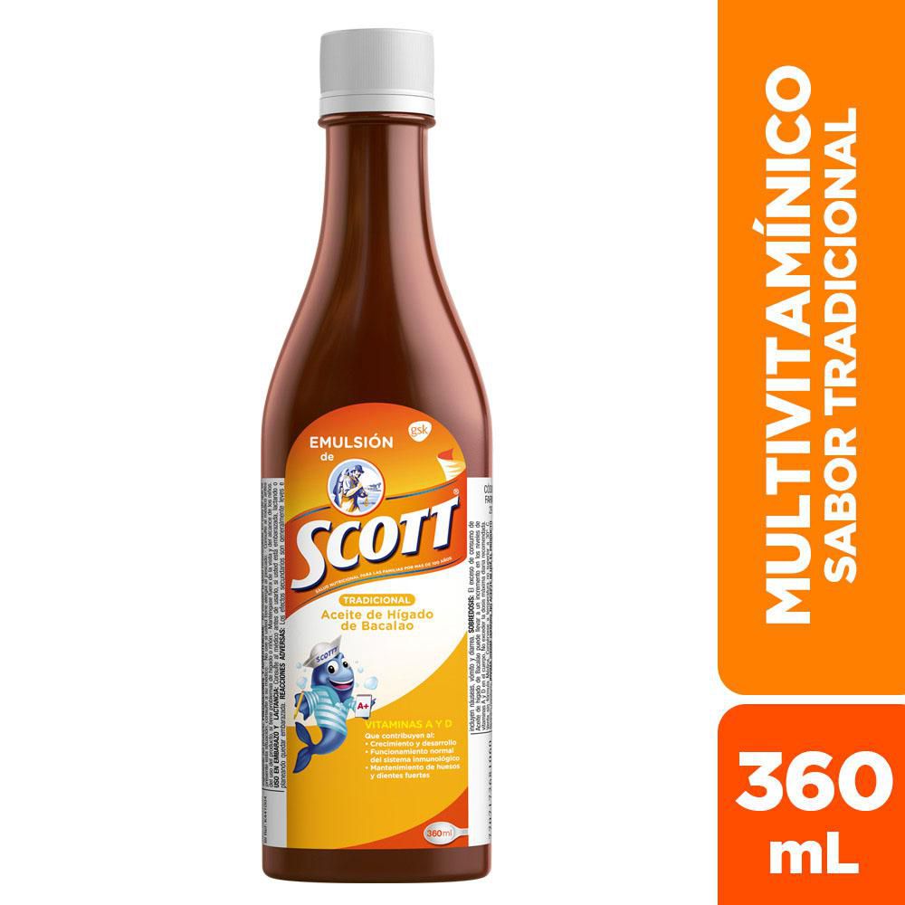 Emulsión SCOTT multivitamínico sabor tradicional (360  ml) img #1