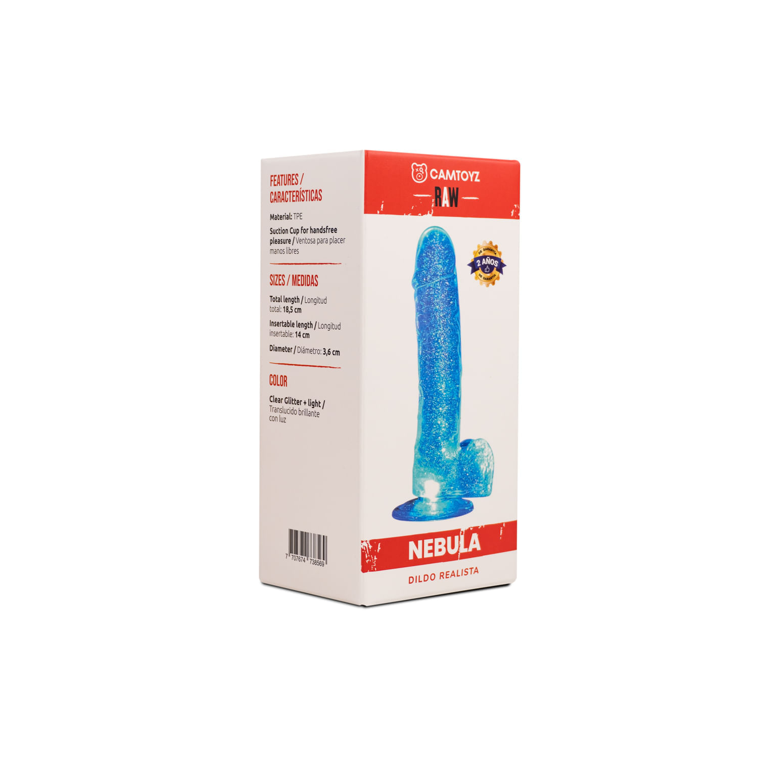 Raw Dildo Realista Nebula Transparente img #5
