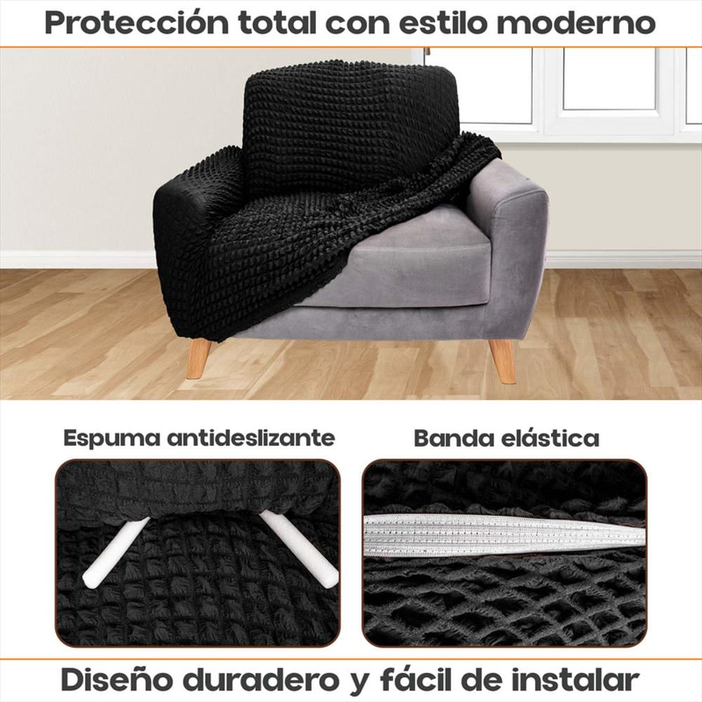 Protector De Sofá Un Puesto Tela Elástica Lavable Resistente img #3