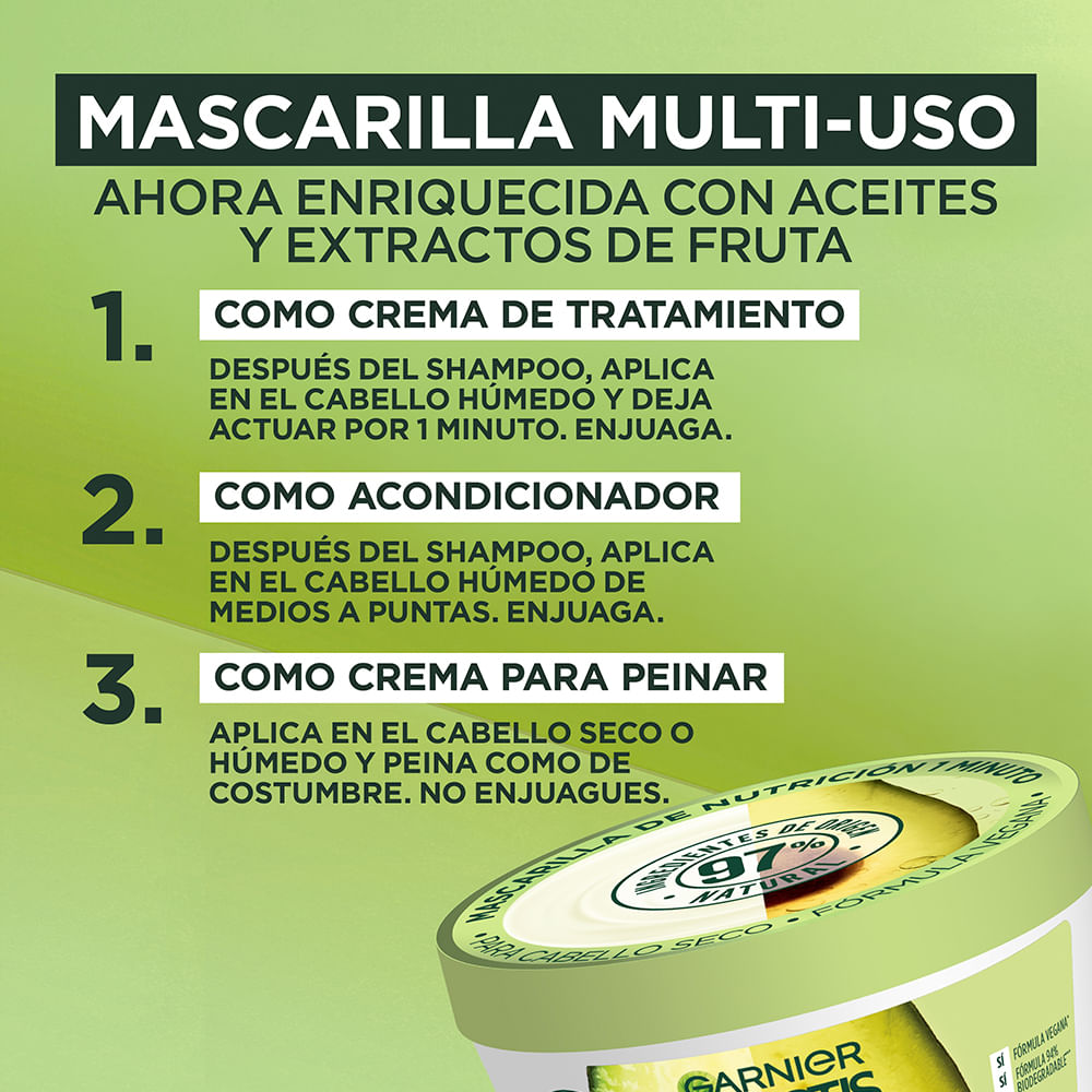 Pack Hair Food Aguacate Fructis Shampoo + Mascarilla img #2