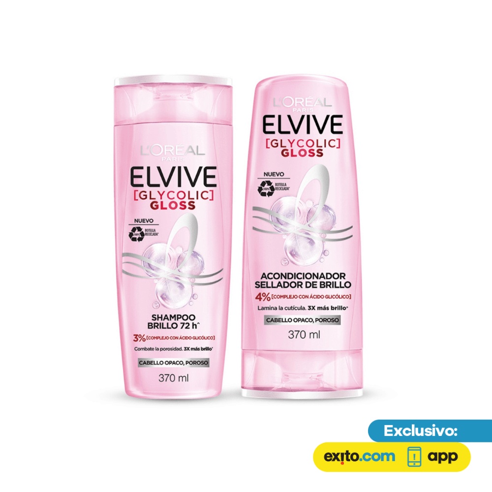 Pack Elvive Glicólico Shampoo + Acondicionador 370 ml img #1