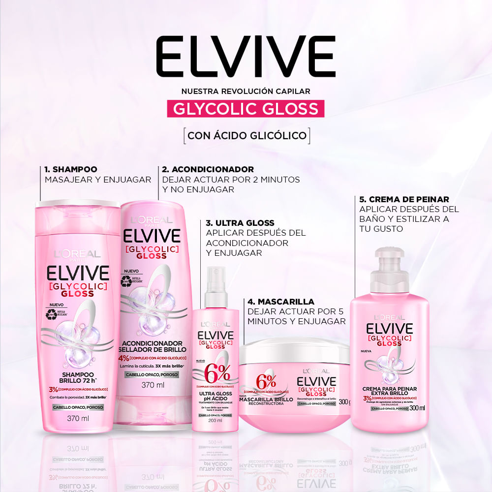 Pack Elvive Glicólico Shampoo + Acondicionador 370 ml img #7