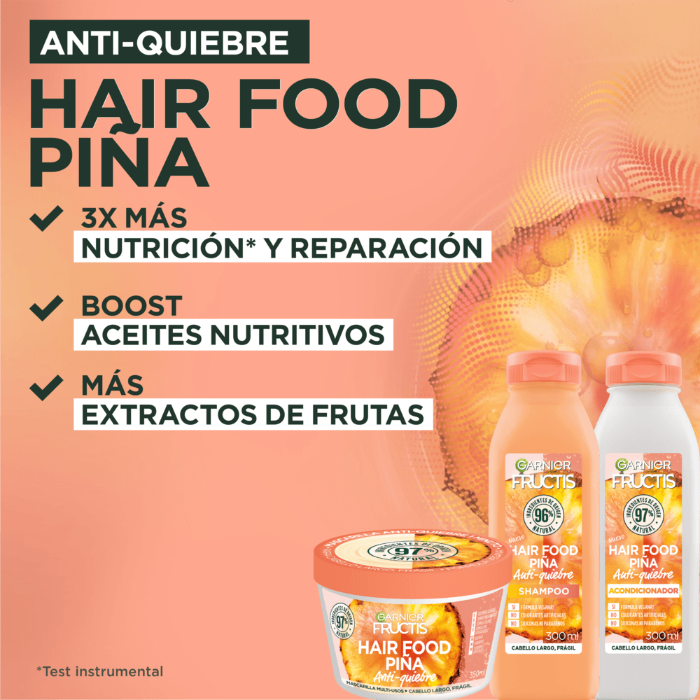 Pack Hair Food Piña Fructis Shampoo + Mascarilla img #3