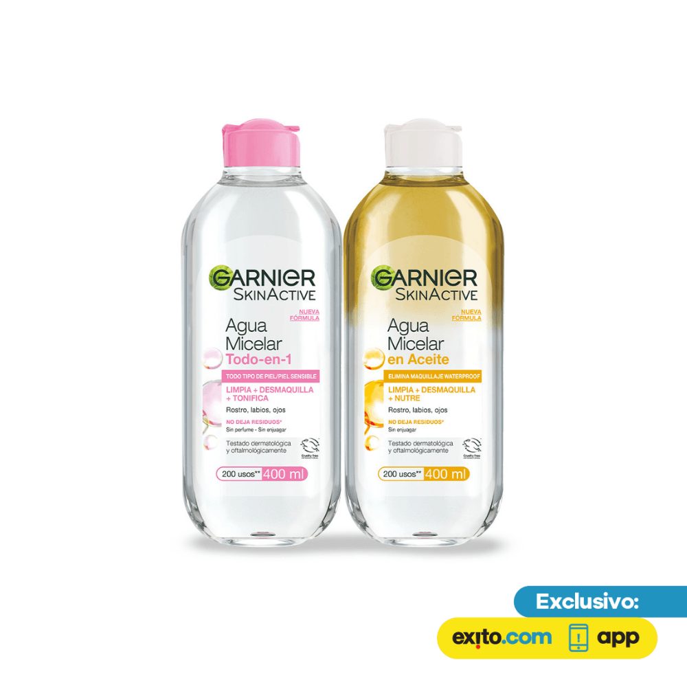 Pack Micelar Garnier Todo en 1 400ml + Bifasica 400ml img #1