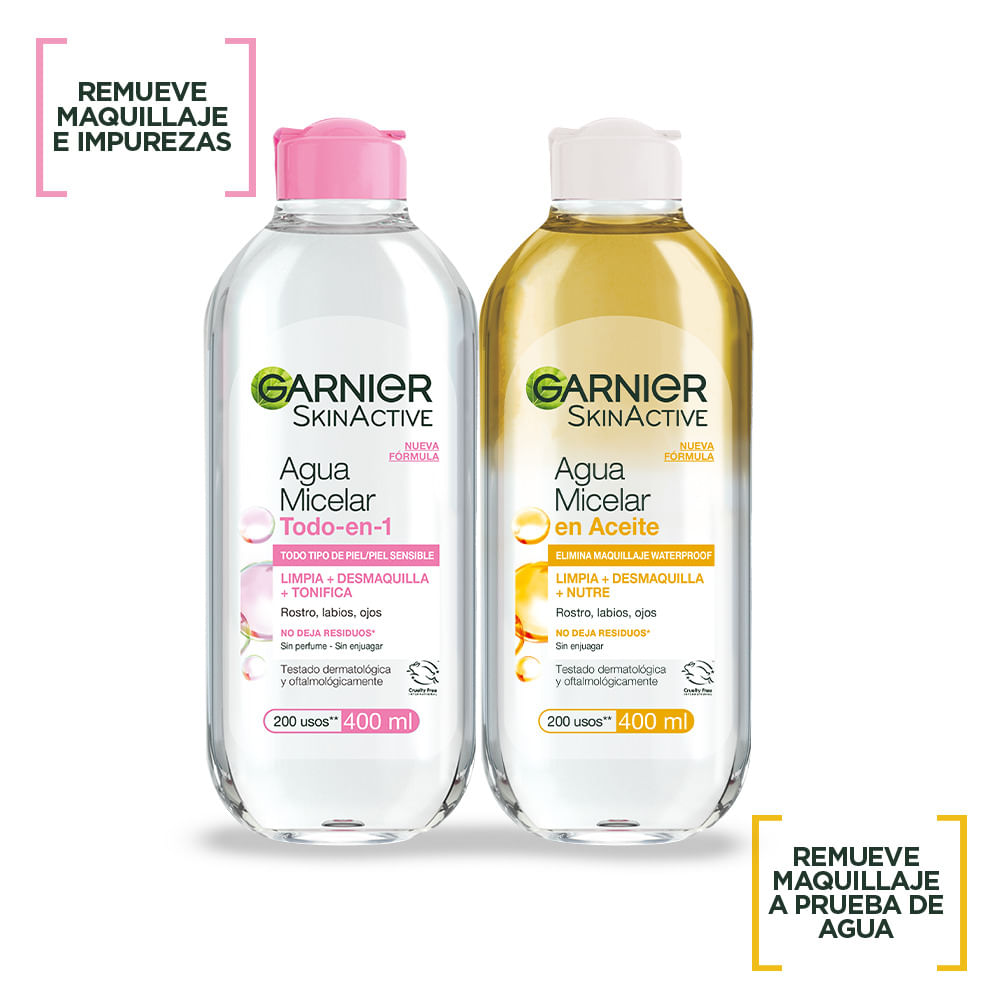 Pack Micelar Garnier Todo en 1 400ml + Bifasica 400ml img #2