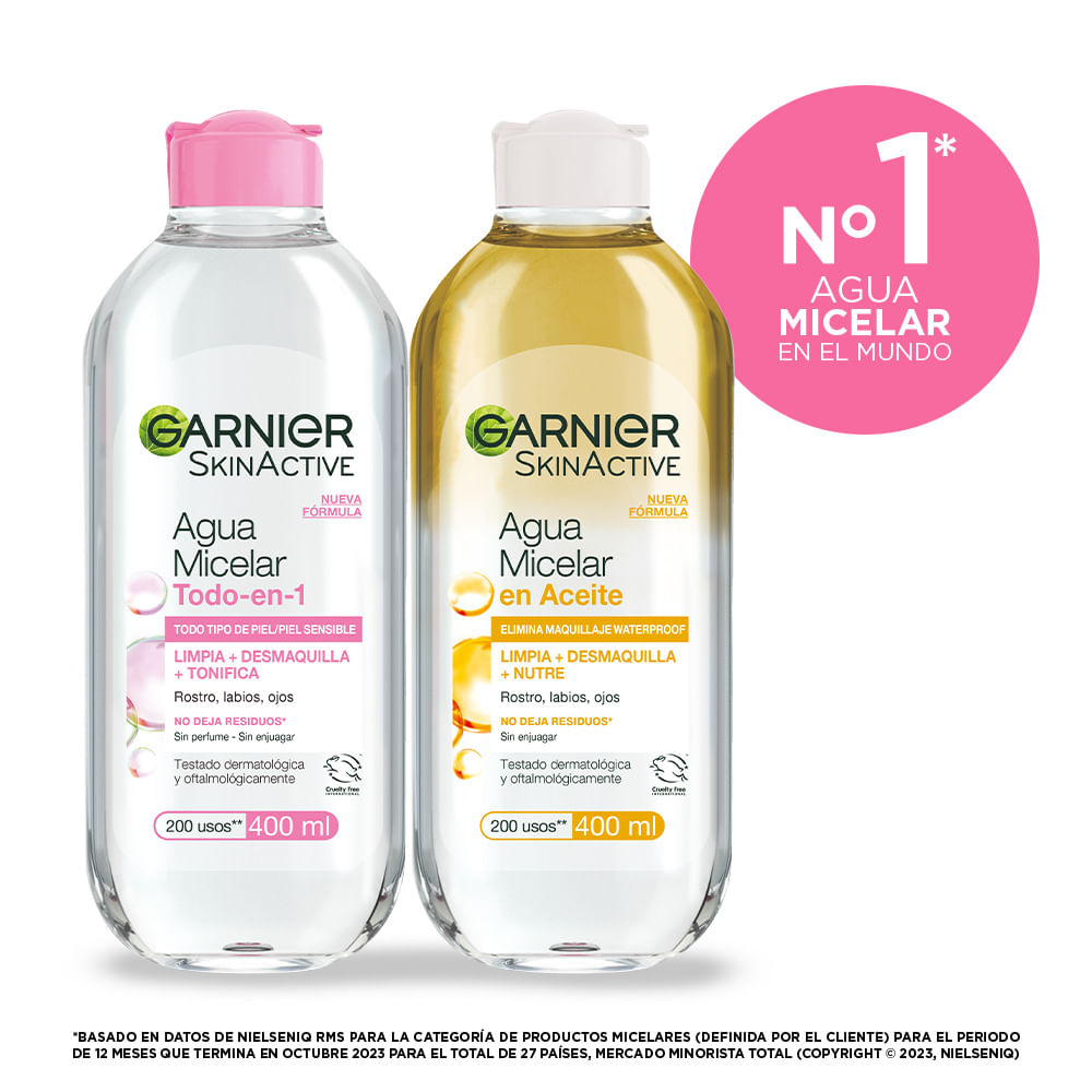 Pack Micelar Garnier Todo en 1 400ml + Bifasica 400ml img #3