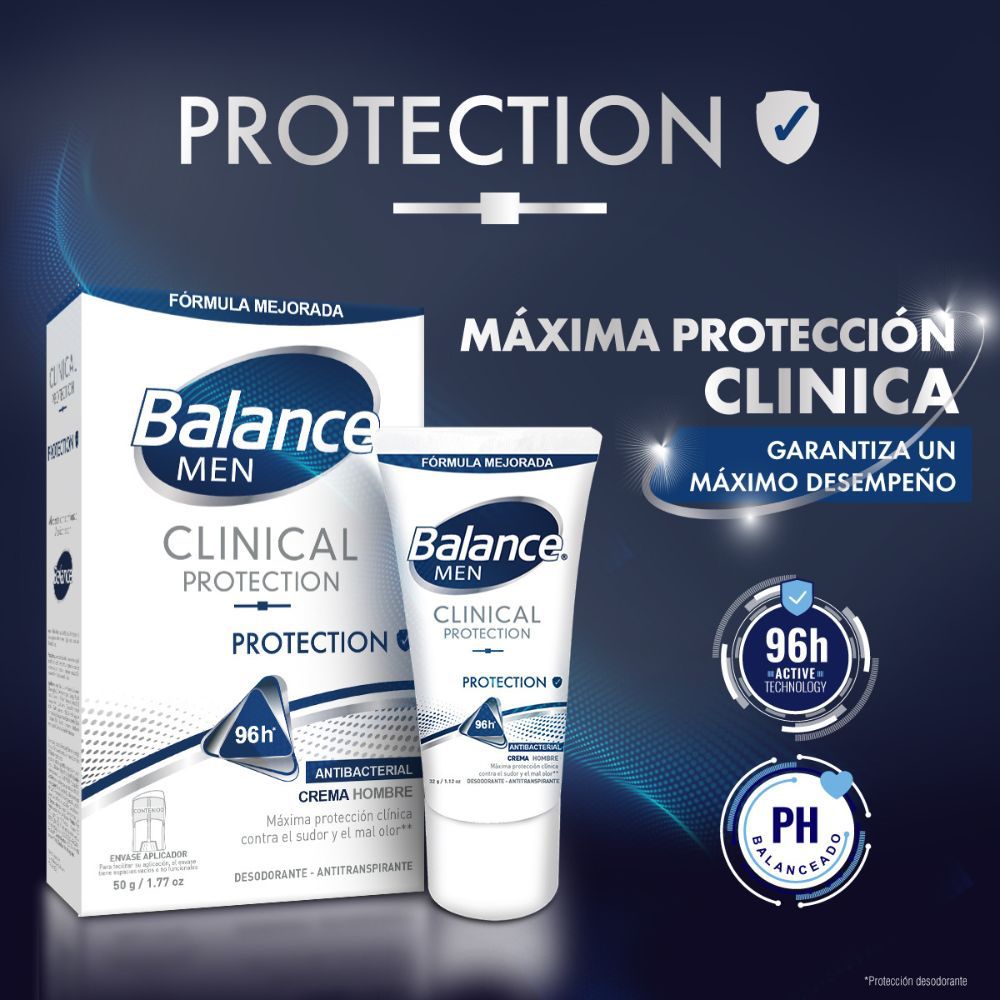 Desodorante BALANCE crema clinical protection hombre (100  gr) img #3