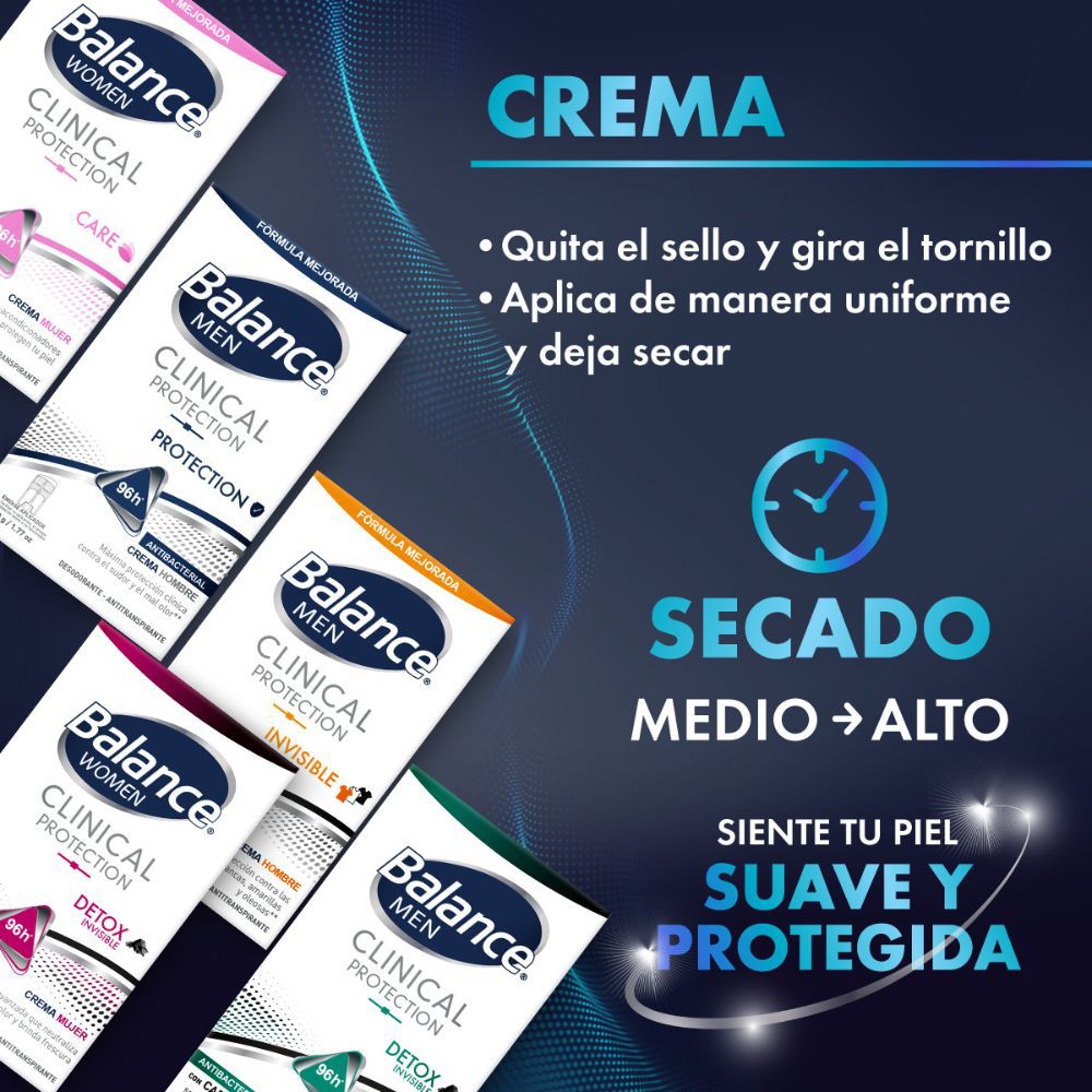 Desodorante BALANCE crema clinical protection hombre (100  gr) img #4