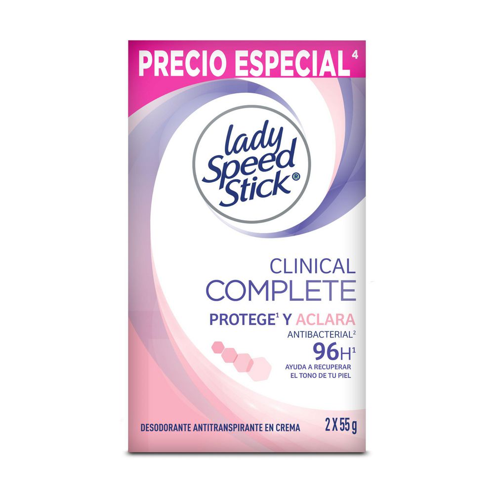 Desodorante LADY SPEED STICK clinical complete en crema (110  gr) img #1