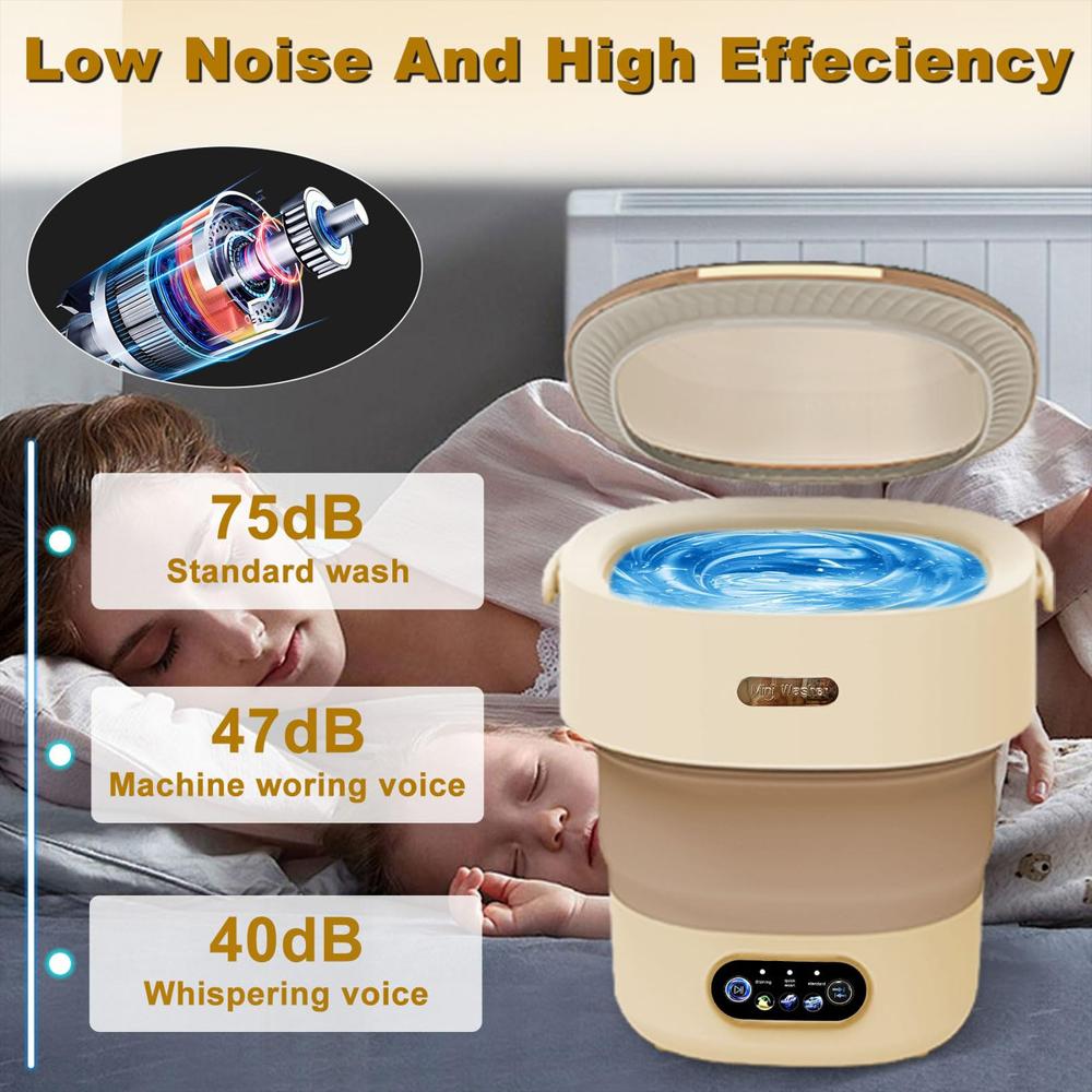 Lavadora Compacta 22Cm Ideal Para Hogar O Viaje img #3